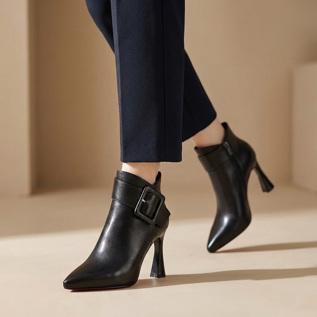 DELACROIX | Bottines Signature à Talon &amp; Boucle Oversize