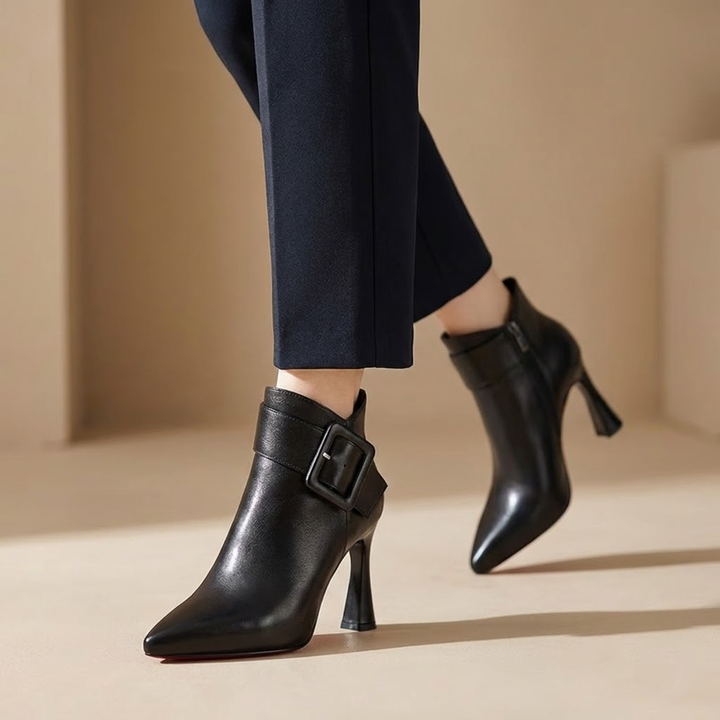 DELACROIX | Bottines Signature à Talon &amp; Boucle Oversize