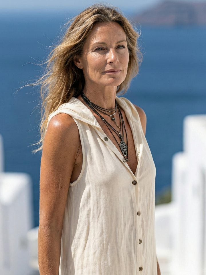 DELACROIX | Robe maxi à manches Marune