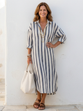 DELACROIX | Robe Chemise Longues Rayée Naomi