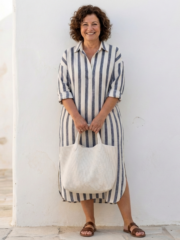 DELACROIX | Robe Chemise Longues Rayée Naomi