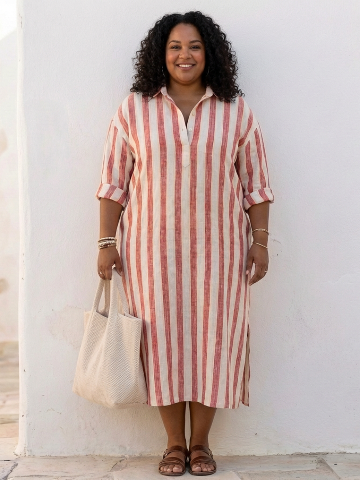 DELACROIX | Robe Chemise Longues Rayée Naomi