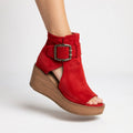 DELACROIX | Bottines compensées ouvertes Lila