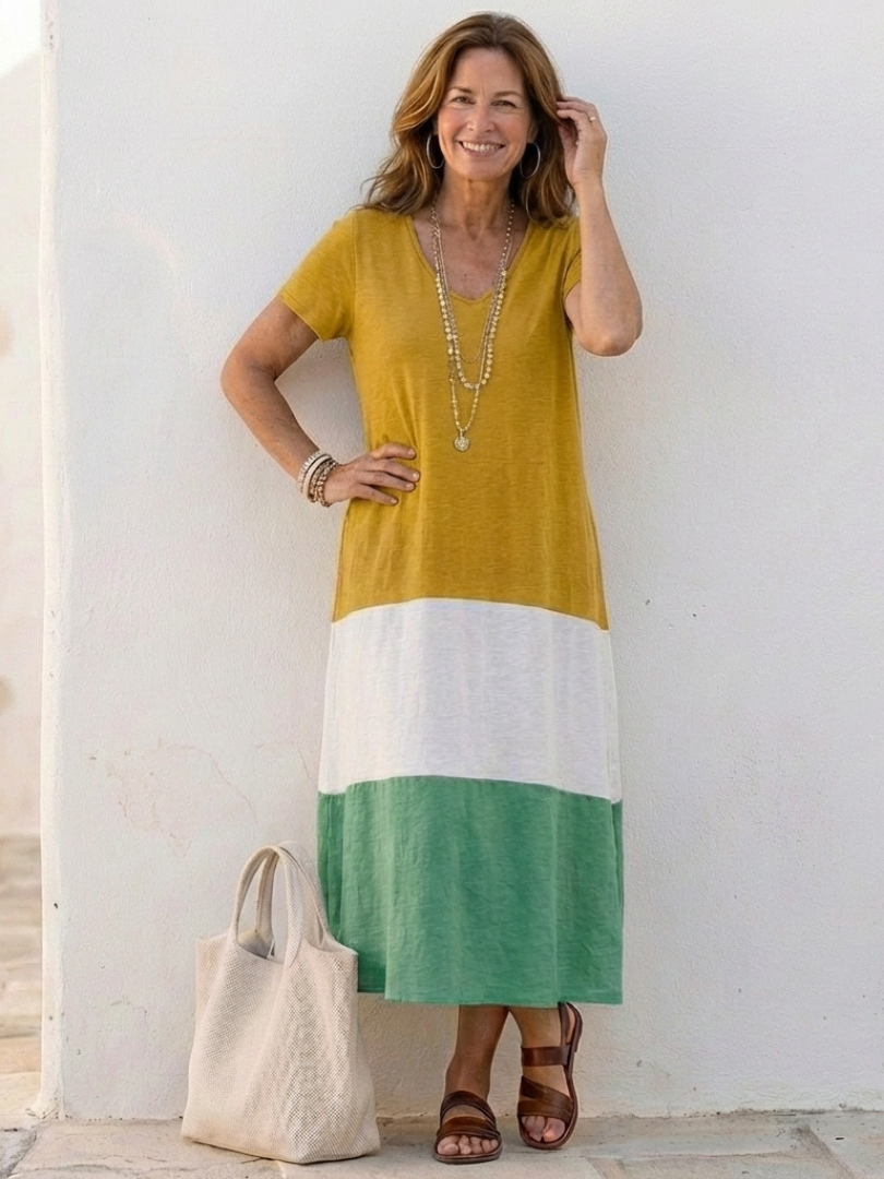 DELACROIX | Robe Midi à Manches Courtes Thailia