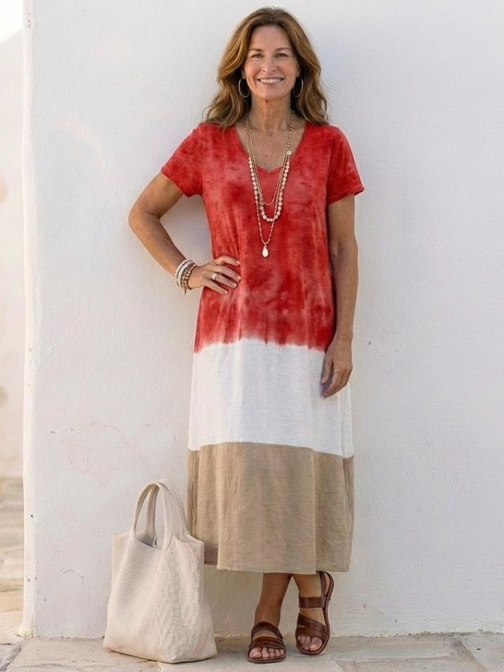 DELACROIX | Robe Midi à Manches Courtes Thailia
