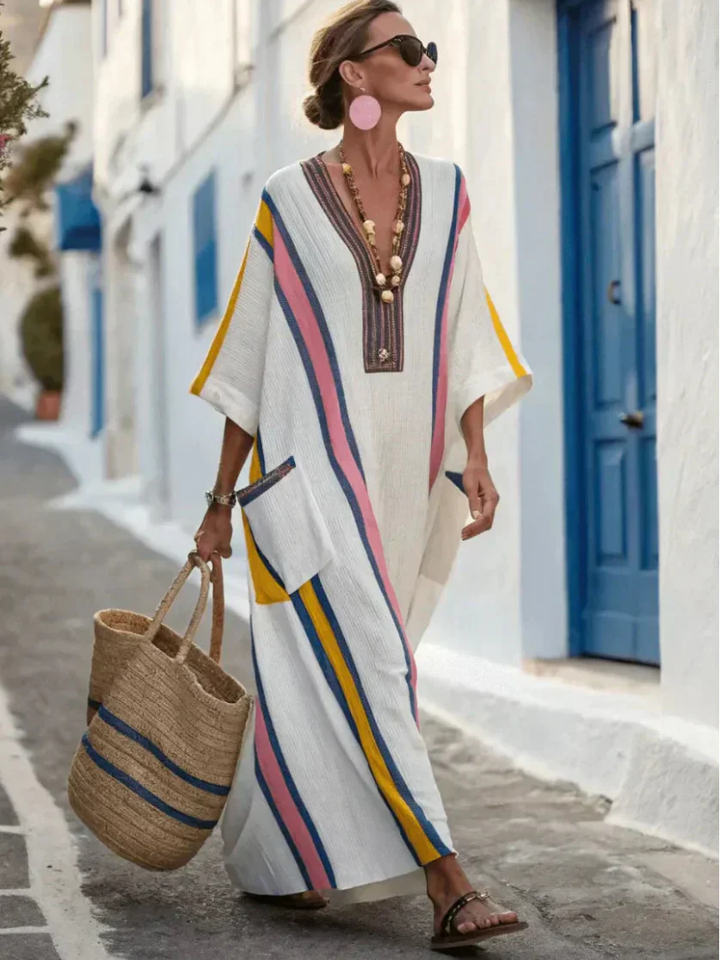 DELACROIX | Robe maxi et manches mi-longues Noemi