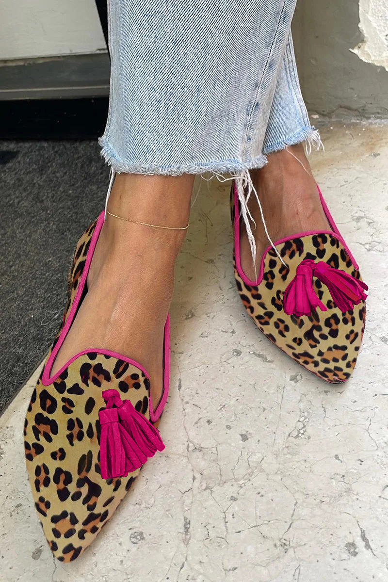 Asma™ - Chaussures plates à imprimé léopard