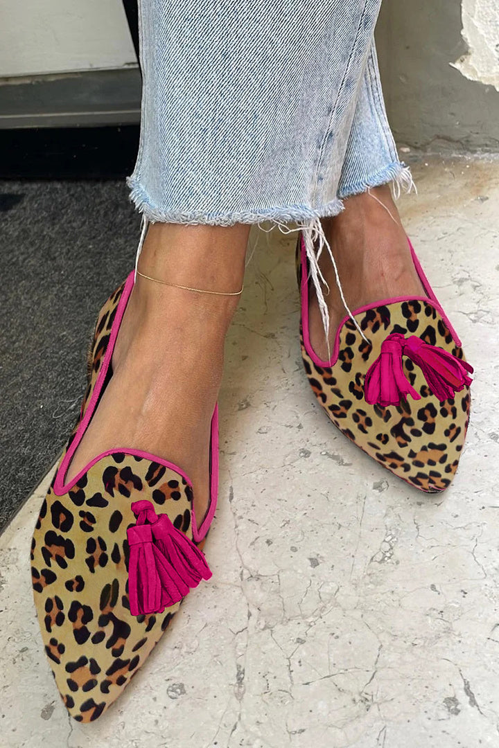 Asma™ - Chaussures plates à imprimé léopard