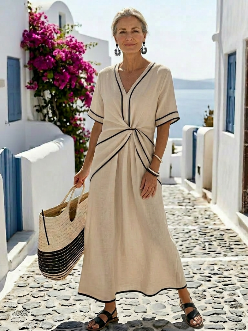 DELACROIX | Robe midi à manches courtes Linnea